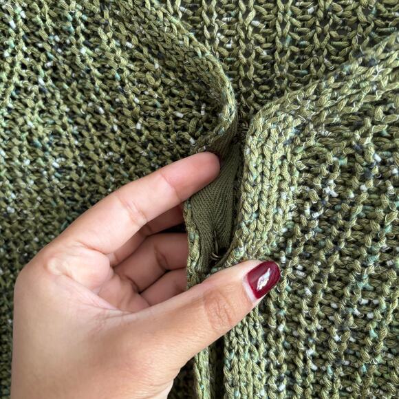 Urban Outfitters Kylie Knit Olive Green Cardigan Long Sleeve Hook Closure Sze XS - Picture 9 of 11